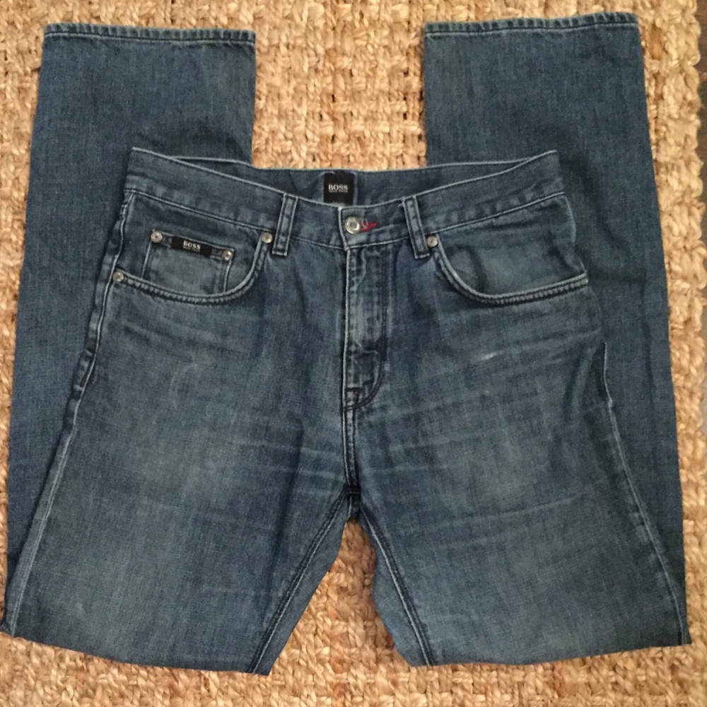 Hugo Boss men’s blue denim jeans sz 32 regular fit